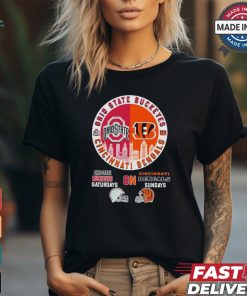 Ohio state buckeyes saturdays on cincinnatI bengals sundays T shirt