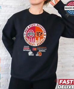 Ohio state buckeyes saturdays on cincinnatI bengals sundays T shirt