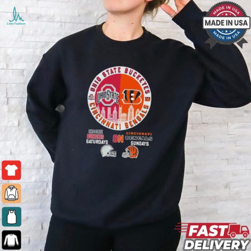 Ohio state buckeyes saturdays on cincinnatI bengals sundays T shirt