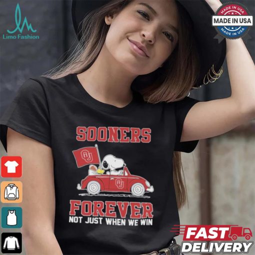 Oklahoma Sooners Snoopy Fan Forever Not Just When We Win And Lose T Shirt