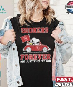 Oklahoma Sooners Snoopy Fan Forever Not Just When We Win And Lose T Shirt