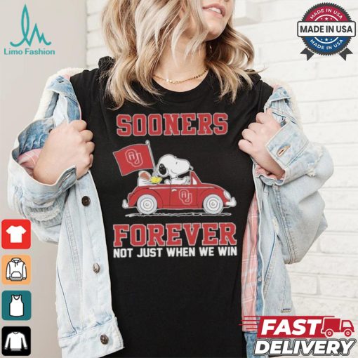 Oklahoma Sooners Snoopy Fan Forever Not Just When We Win And Lose T Shirt