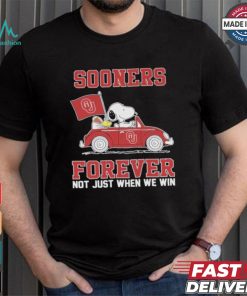 Oklahoma Sooners Snoopy Fan Forever Not Just When We Win And Lose T Shirt