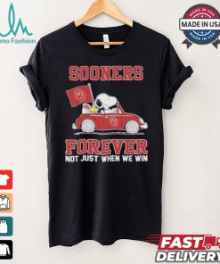 Oklahoma Sooners Snoopy Fan Forever Not Just When We Win And Lose T Shirt