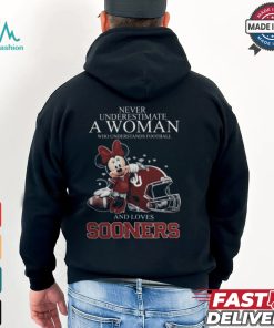 Oklahoma Sooners x Minnie Mouse Never Underestimate A Woman Who Understands Football And Loves Shirt