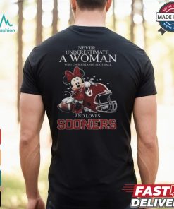 Oklahoma Sooners x Minnie Mouse Never Underestimate A Woman Who Understands Football And Loves Shirt, hoodie, sweater, long sleeve and tank top Oklahoma Sooners x Minnie Mouse Never Underestimate A Woman Who Understands Football And Loves Shirt