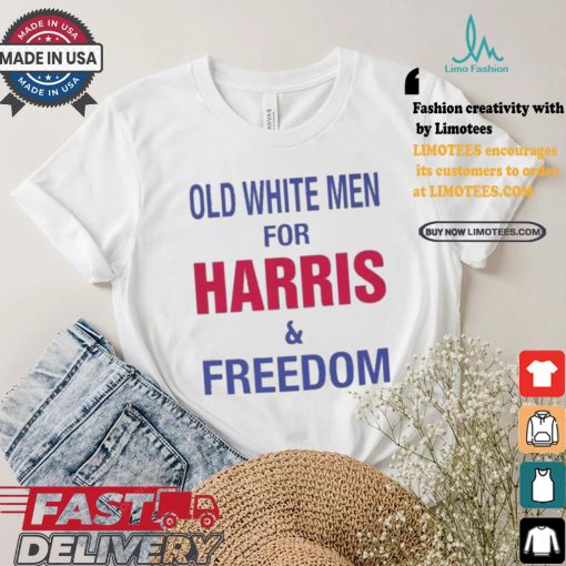 Old White Men For Harris And Freedom Harris Walz Vote Blue Democratic Support For Harris Walz 2024 T shirt