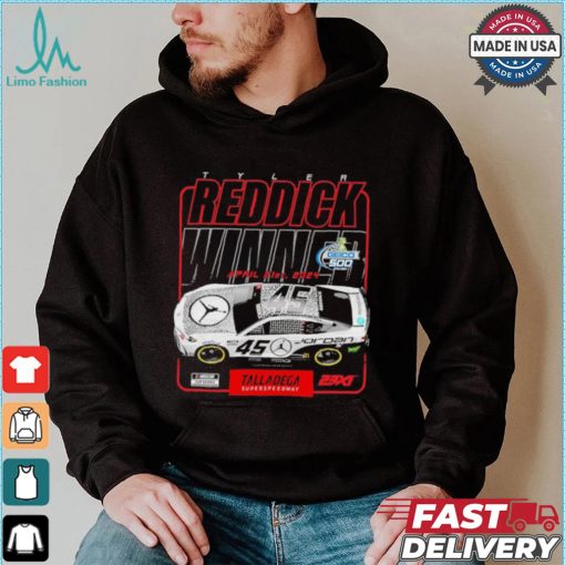 Original 23XI Racing White Tyler Reddick Geico 500 Race Win T Shirt