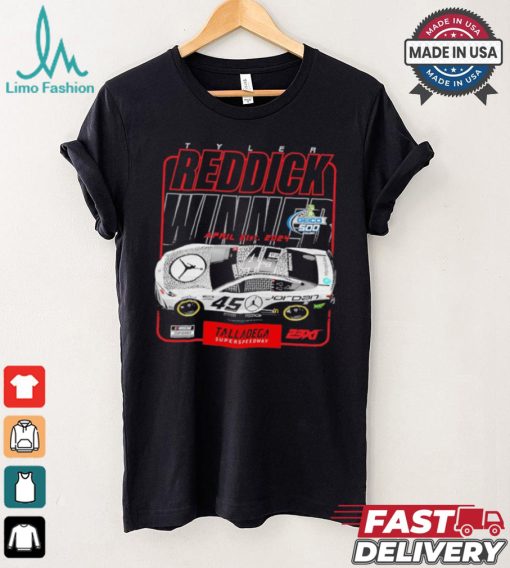 Original 23XI Racing White Tyler Reddick Geico 500 Race Win T Shirt