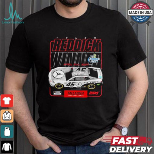 Original 23XI Racing White Tyler Reddick Geico 500 Race Win T Shirt