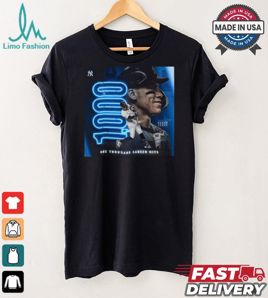 Original Aaron Judge New York Yankees 1000 One Thousand Career Hits signature shirt Original Aaron Judge New York Yankees 1000 One Thousand Career Hits signature shirt
