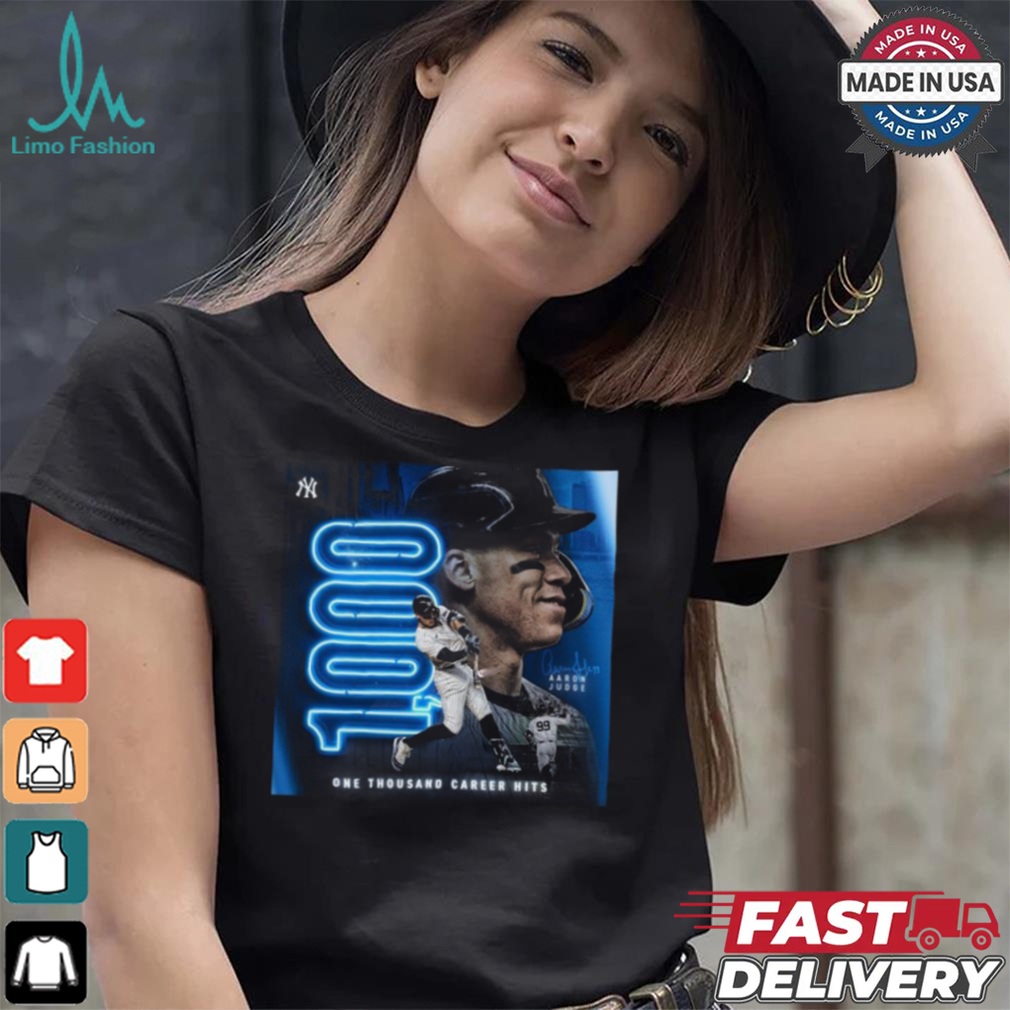 Original Aaron Judge New York Yankees 1000 One Thousand Career Hits signature shirt Original Aaron Judge New York Yankees 1000 One Thousand Career Hits signature shirt