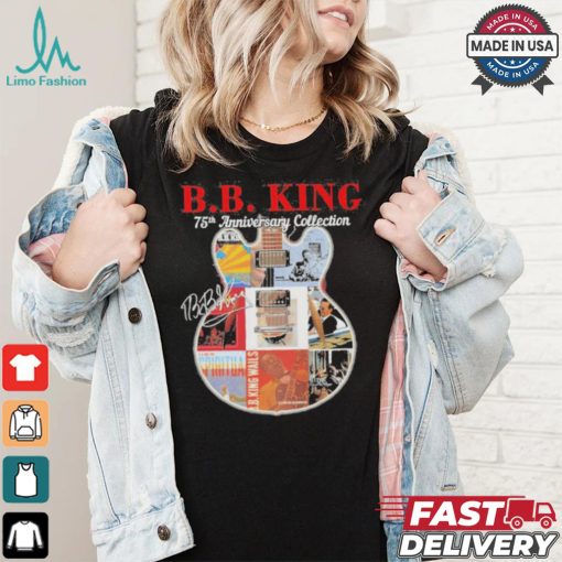 Original B.B. King 75th anniversary collection signatures guitar shirt