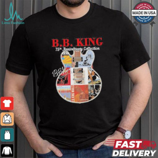 Original B.B. King 75th anniversary collection signatures guitar shirt