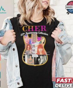 Original Cher 60th anniversary collection signatures guitar shirt