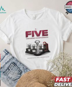 Original FSU Seminoles 2023 – 24 Five Conference Championships Men’s Tennis Volleyball Football Soccer Beach Volleyball shirt