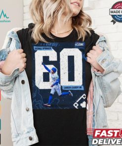 Original George Springer Toronto Blue Jays 60 Career Leadoff hr shirt