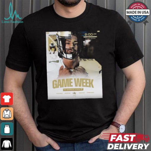 Original Georgia Tech Football vs Georgia State 2024 game week on the flats shirt