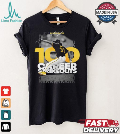 Original Jared Jones Pittsburgh Pirates 100 career strikeouts shirt