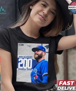 Original John Schneider Toronto Blue Jays 200 Career Wins Congrats shirt