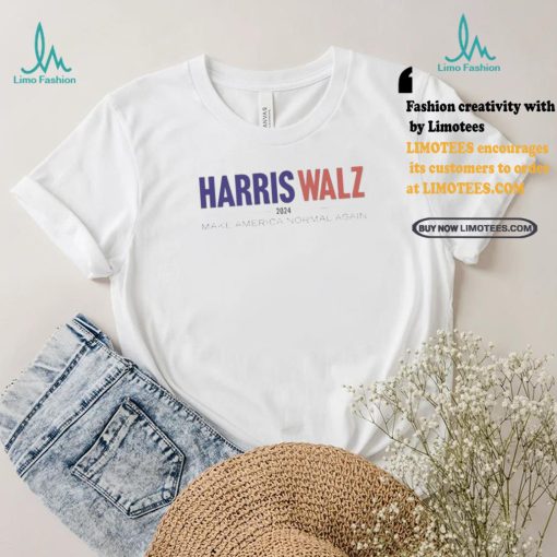 Original Kamala harris tim walz 2024 make america normal again shirt