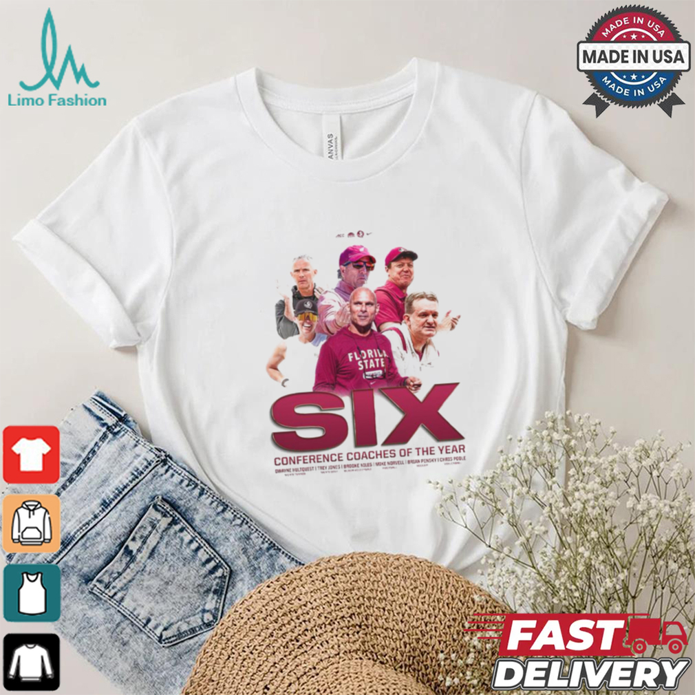 Original Mike Norvell FSU Seminoles Six Conference Coaches Of The Year shirt Original Mike Norvell FSU Seminoles Six Conference Coaches Of The Year shirt