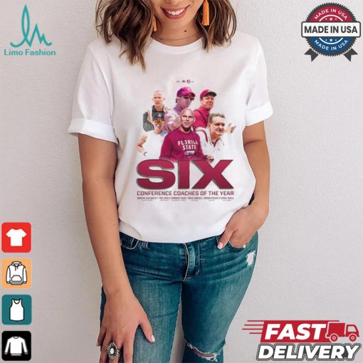 Original Mike Norvell FSU Seminoles Six Conference Coaches Of The Year shirt