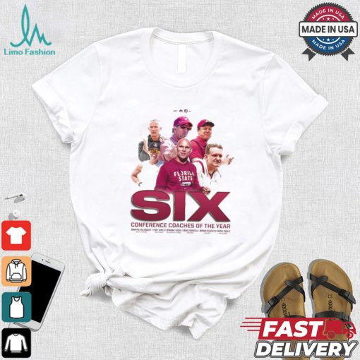 Original Mike Norvell FSU Seminoles Six Conference Coaches Of The Year shirt