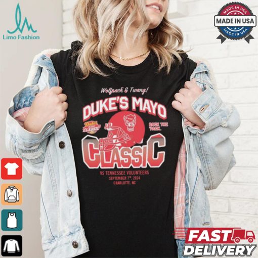 Original NC State Wolfpack Back The Pack 2024 Duke’s Mayo Classic Helmet shirt