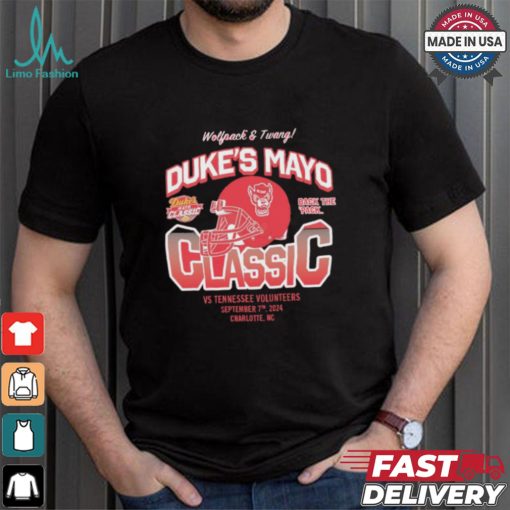 Original NC State Wolfpack Back The Pack 2024 Duke’s Mayo Classic Helmet shirt