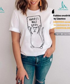 Original Small Cat and Harris Walz 2024 Sign T Shirt