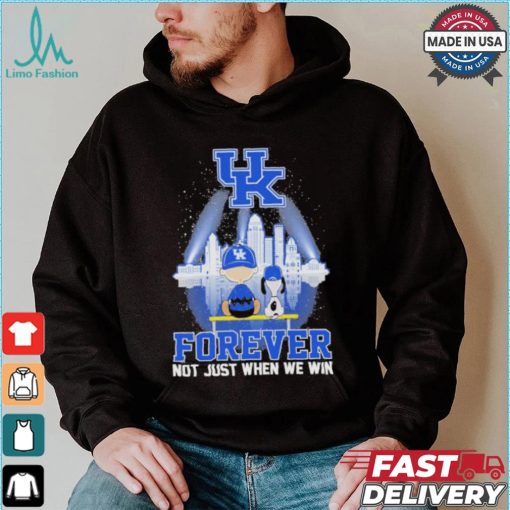 Original Snoopy and Charlie Watching Kentucky Wildcats Forever not just when we win 2024 shirt