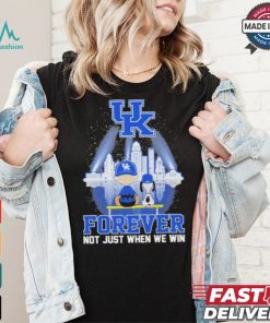 Original Snoopy and Charlie Watching Kentucky Wildcats Forever not just when we win 2024 shirt