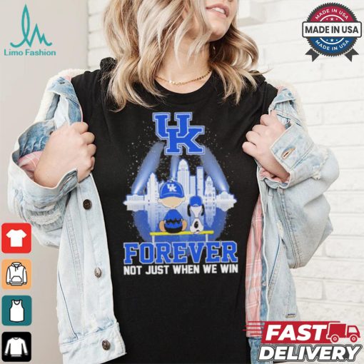 Original Snoopy and Charlie Watching Kentucky Wildcats Forever not just when we win 2024 shirt