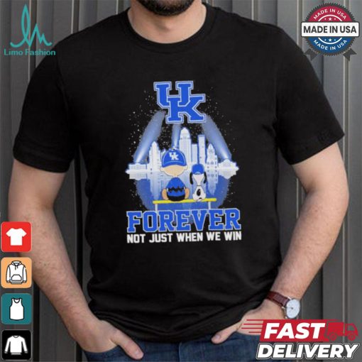 Original Snoopy and Charlie Watching Kentucky Wildcats Forever not just when we win 2024 shirt