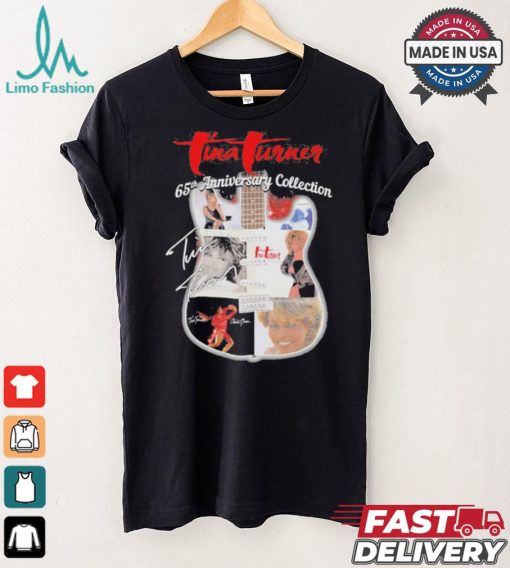 Original Tina Turner 65th anniversary collection signatures guitar shirt