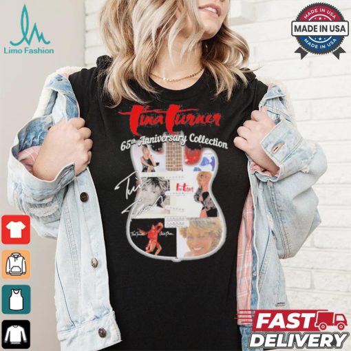 Original Tina Turner 65th anniversary collection signatures guitar shirt