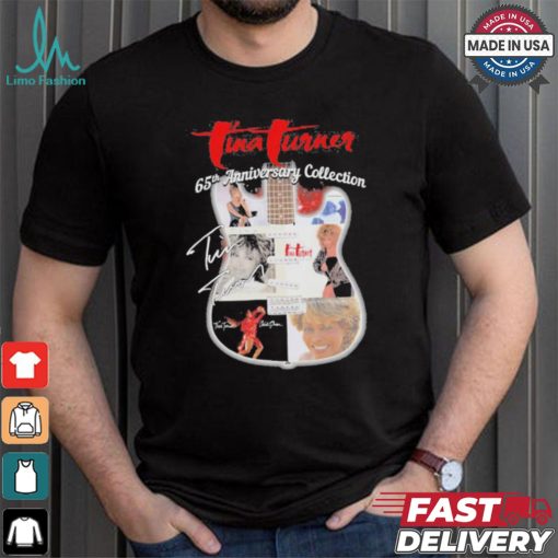 Original Tina Turner 65th anniversary collection signatures guitar shirt
