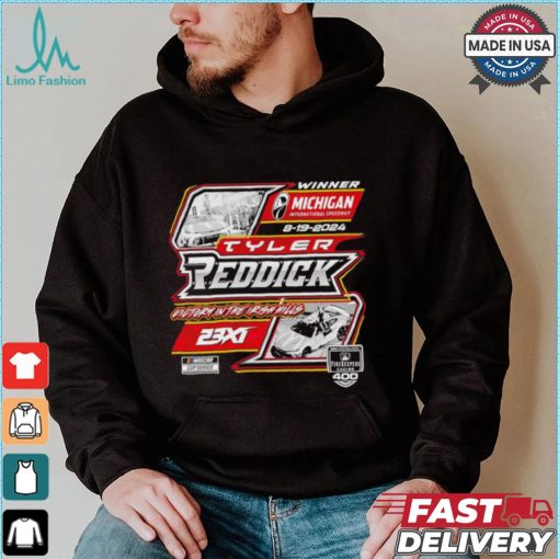 Original Tyler Reddick 23XI Racing 2024 FireKeepers Casino 400 Race Winner T Shirt
