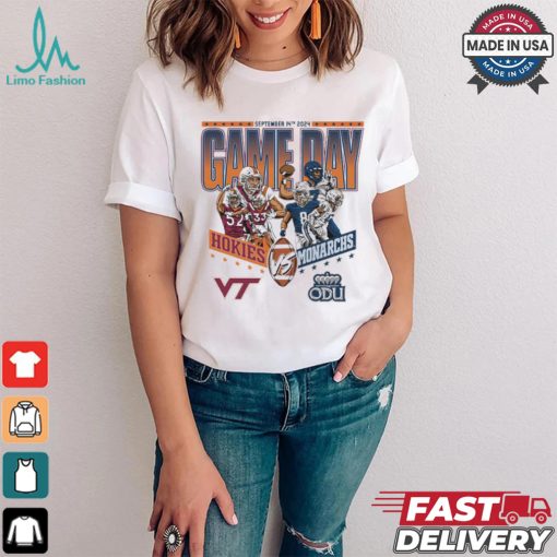 Original Virginia Tech Hokies vs Old Dominion Monarchs Football September 14th 2024 Game Day Matchup shirt