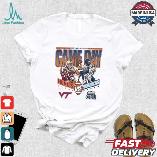 Original Virginia Tech Hokies vs Old Dominion Monarchs Football September 14th 2024 Game Day Matchup shirt