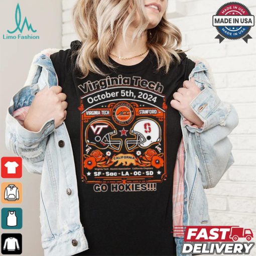 Original Virginia Tech Hokies vs Stanford Cardinal 2024 gameday shirt