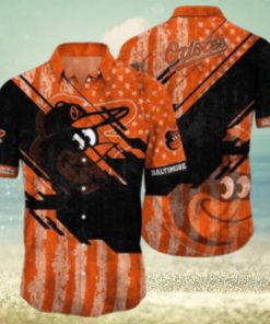 Orioles Retro Star Stripe Tropical Hawaiian Shirt