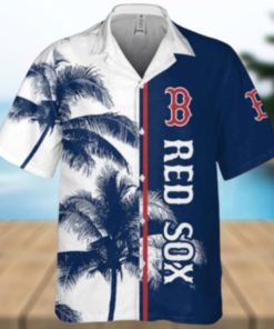 Palm Tree Breeze Boston Red Sox Split Hawaiian Shirt