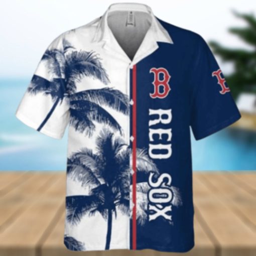 Palm Tree Breeze Boston Red Sox Split Hawaiian Shirt