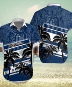 Palms Over Water Detroit Tigers Tropical Hawaiian Shirt