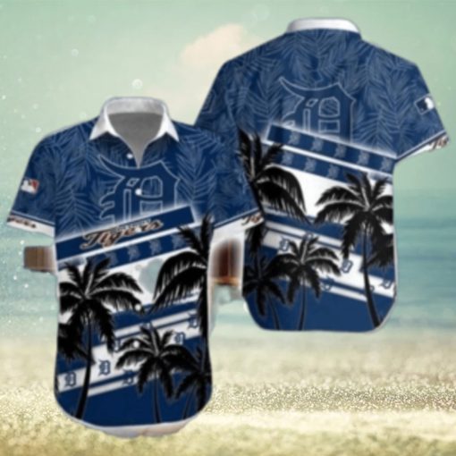 Palms Over Water Detroit Tigers Tropical Hawaiian Shirt