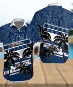 Palms Over Water Detroit Tigers Tropical Hawaiian Shirt