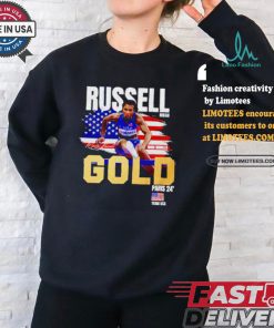 Paris 2024 Masai Russell 100M hurdles Gold Medal shirt, hoodie, sweater, long sleeve and tank top Paris 2024 Masai Russell 100M hurdles Gold Medal shirt