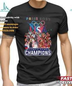 Paris 2024 United States Woman’s And Men’s Basketball Team Olympic Games Champions T Shirt